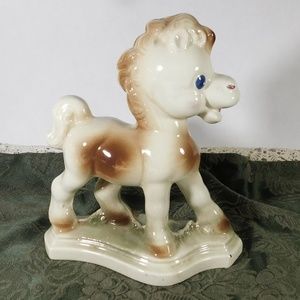 Vintage Frisky The Pony in Brown Ceramic Figurine